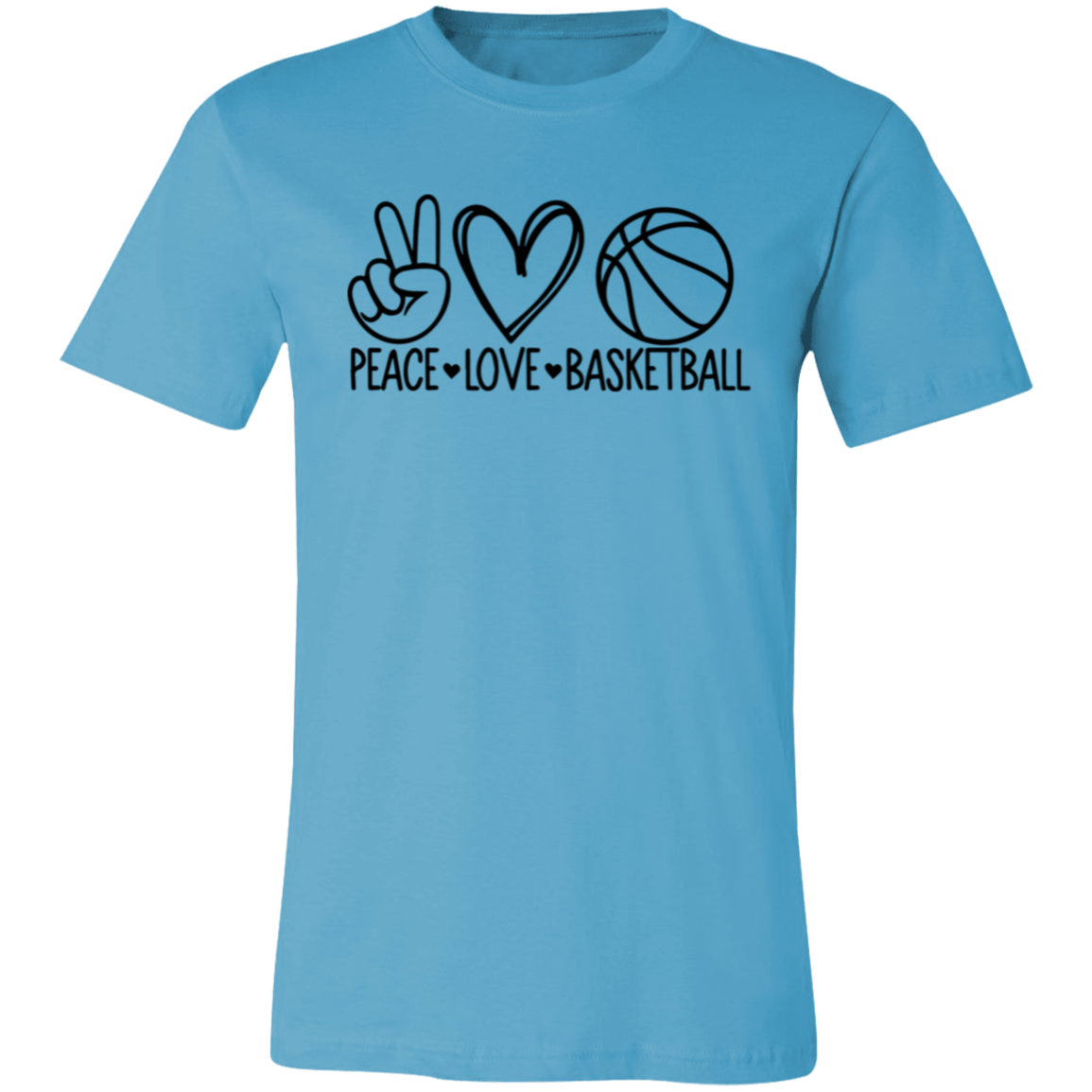 Peace Love Basketball - Unisex Jersey Short-Sleeve T-Shirt