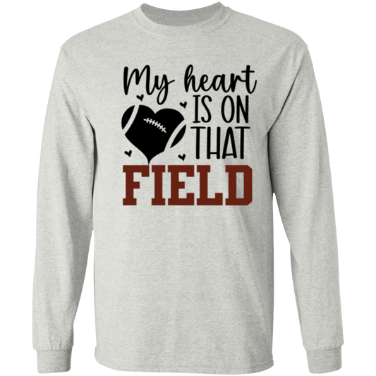 My Heart is on that Field - LS T-Shirt 5.3 oz.