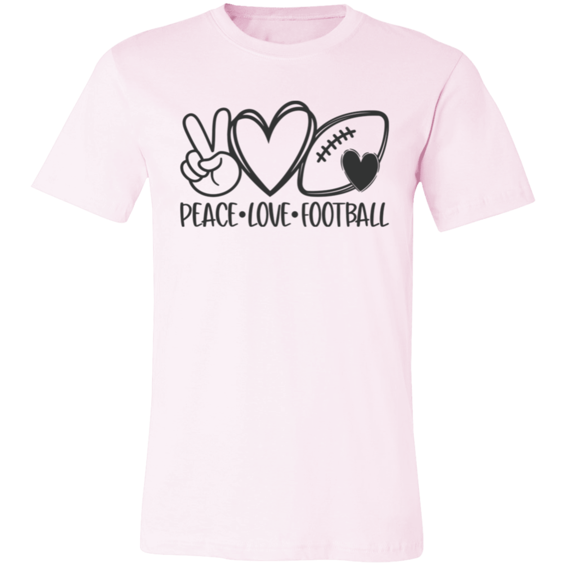 Peace Love Football - Unisex Jersey Short-Sleeve T-Shirt