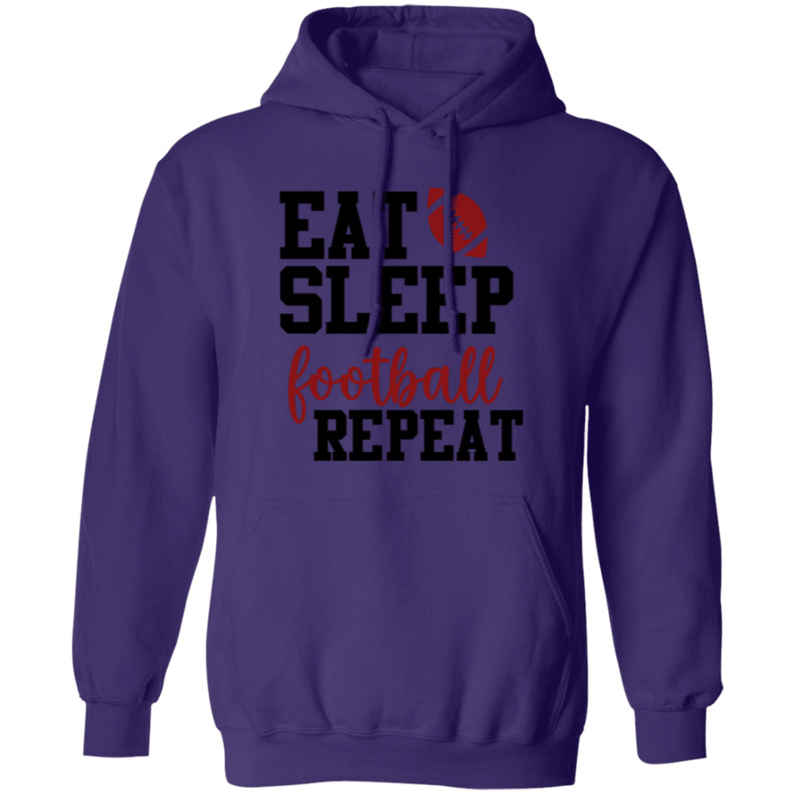 Eat Sleep Football Repeat - Pullover Hoodie