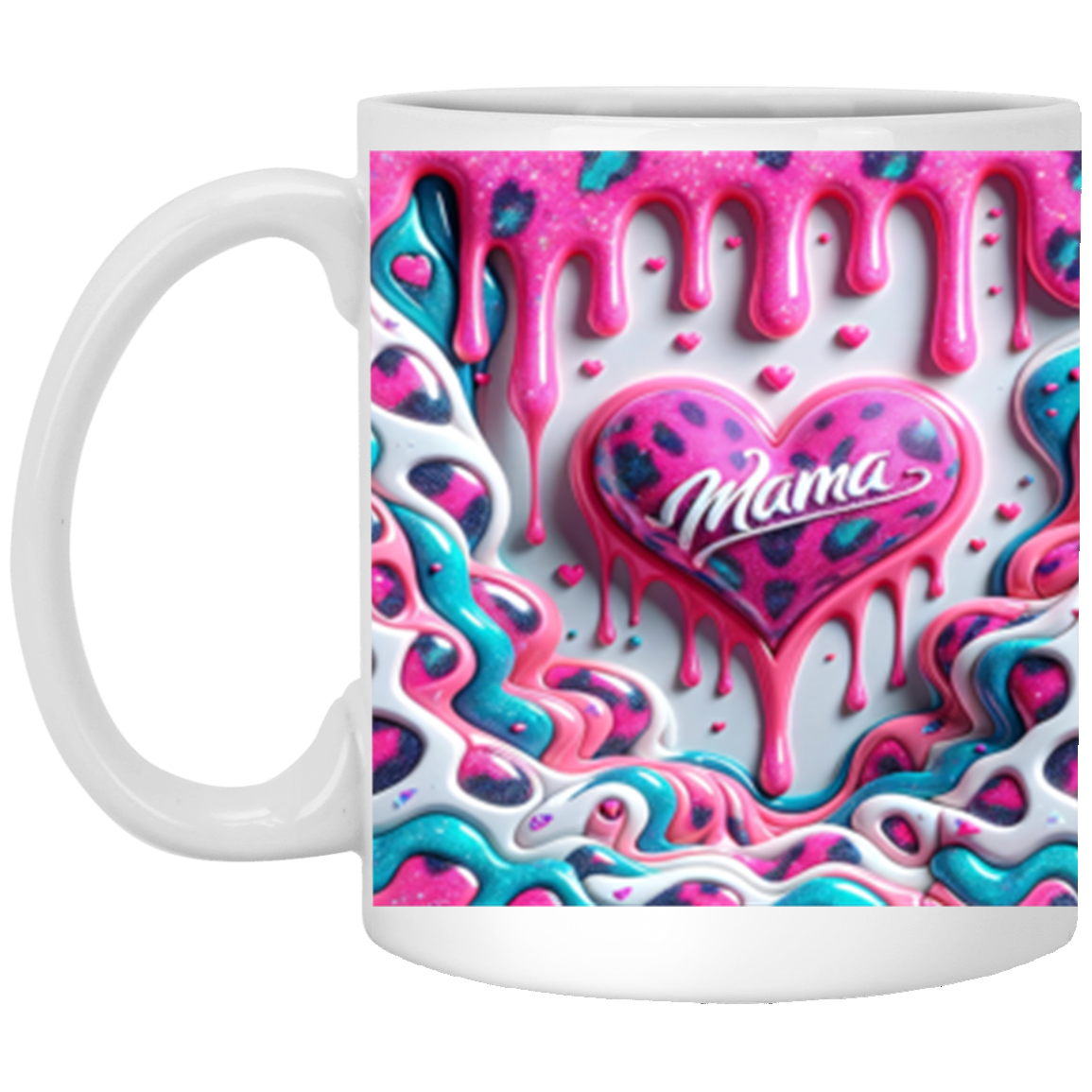 Mama 3D Design3 - 11oz White Mug