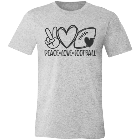 Peace Love Football - Unisex Jersey Short-Sleeve T-Shirt