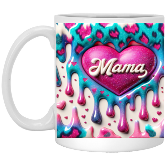 Mama 3D Design8 - 11oz White Mug