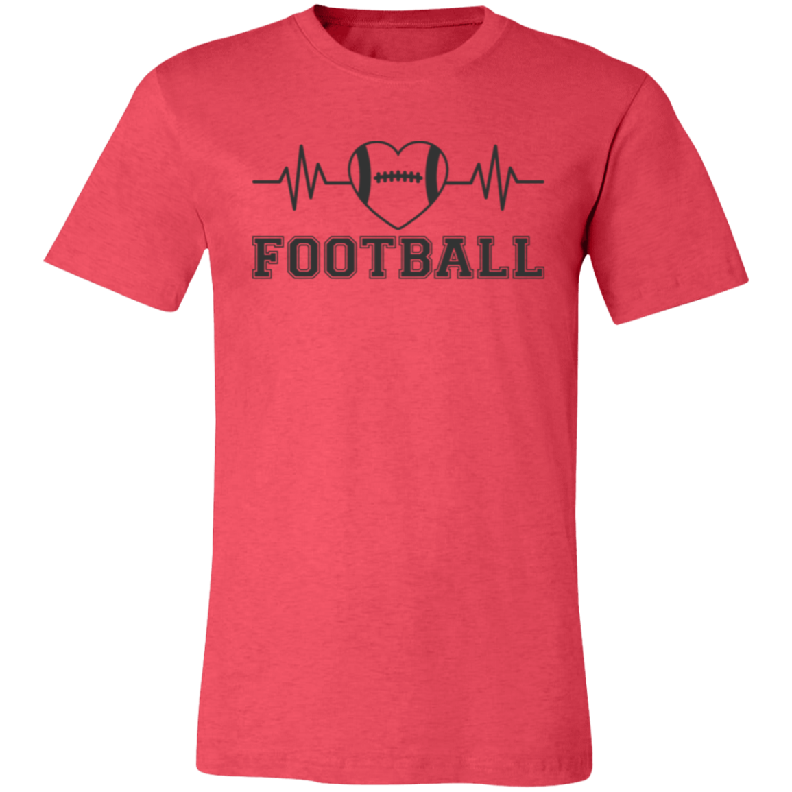 Football Heartbeat - Unisex Jersey Short-Sleeve T-Shirt