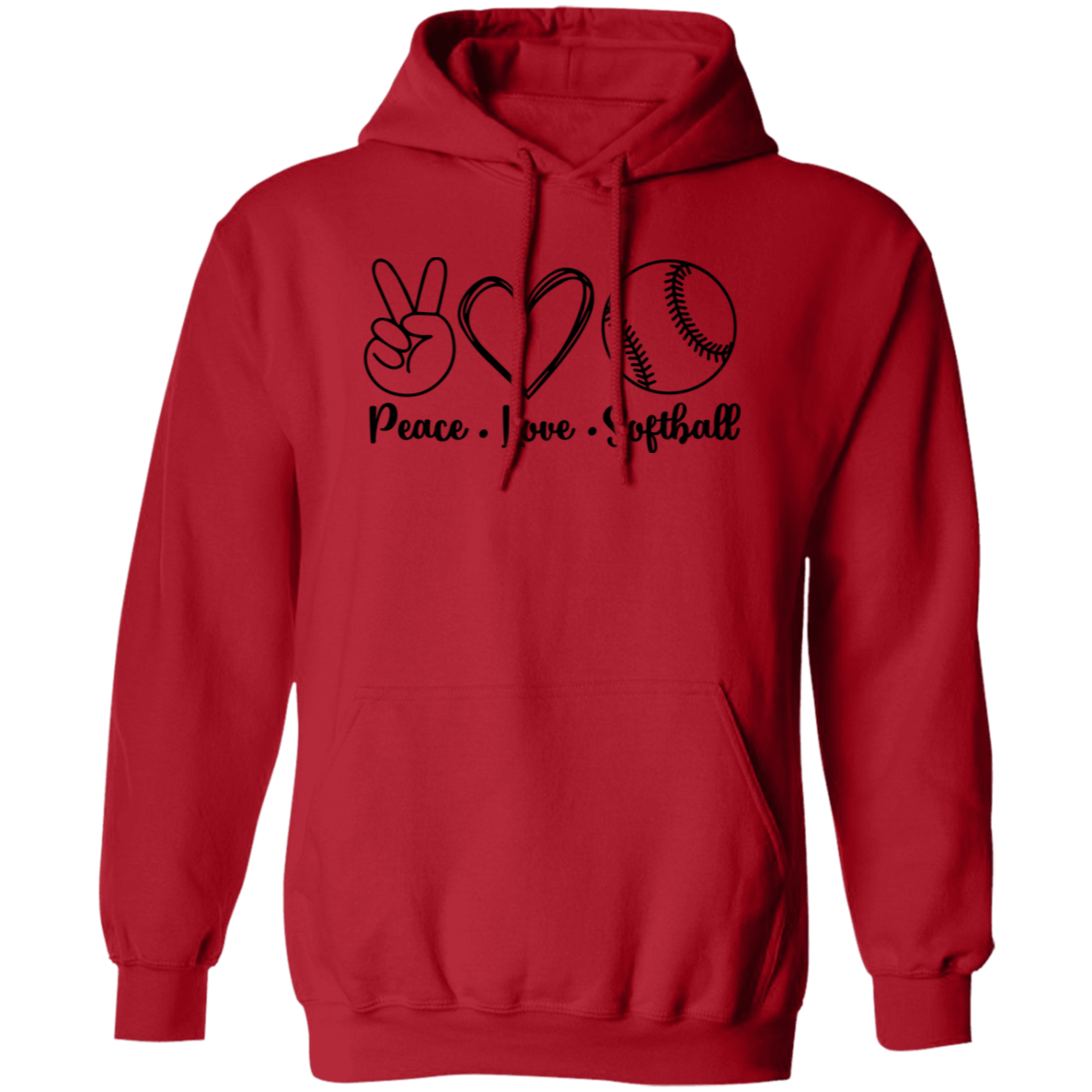 Peace Love Softball - Pullover Hoodie