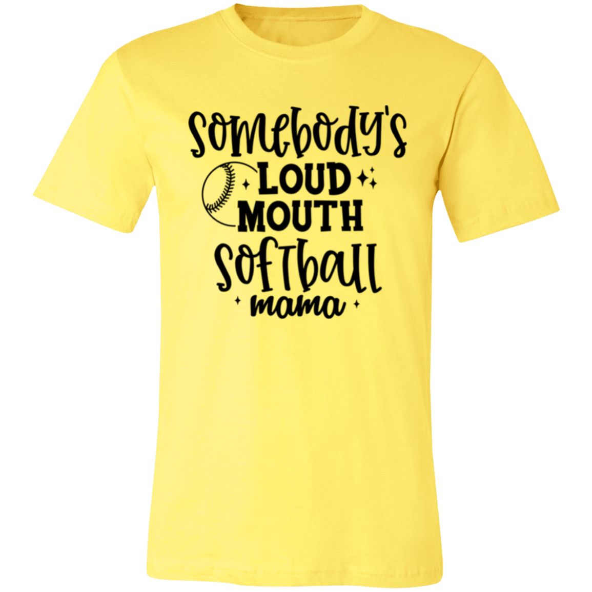 Somebody's Loud Mouth Softball Mama - Unisex Jersey Short-Sleeve T-Shirt