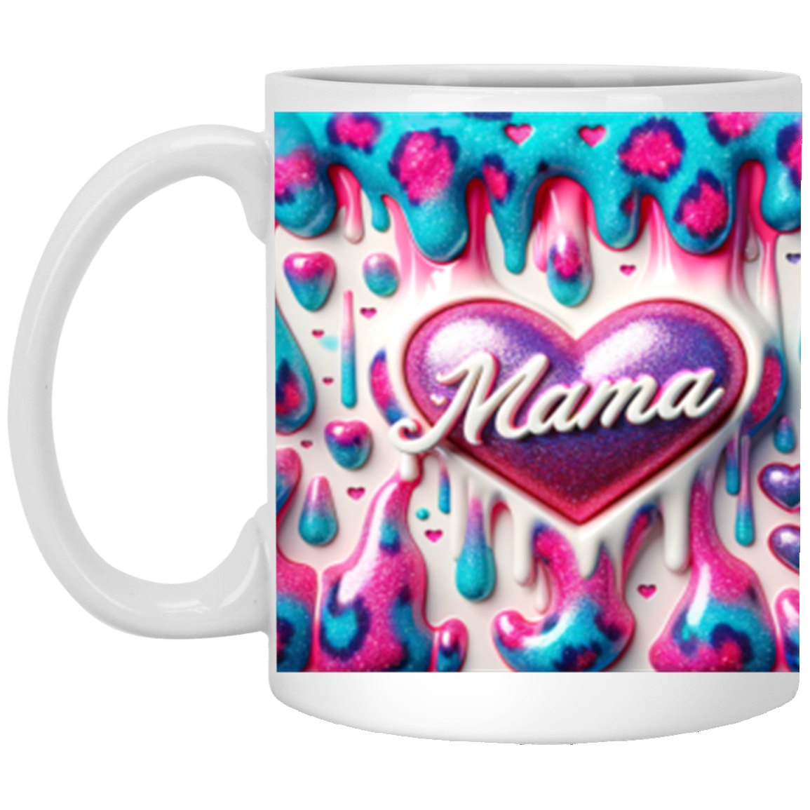 Mama 3D Design10 - 11oz White Mug