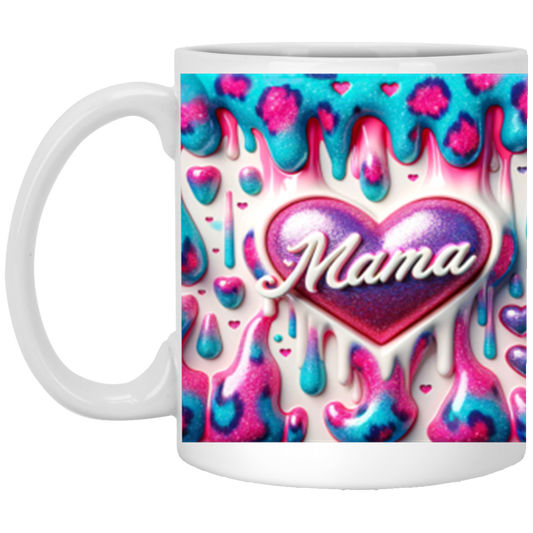 Mama 3D Design10 - 11oz White Mug