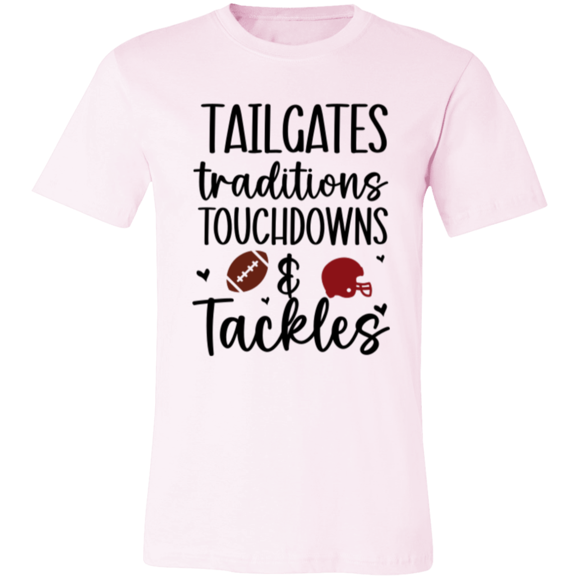 Tailgates, Traditions, Touchdowns & Tackles - Unisex Jersey Short-Sleeve T-Shirt