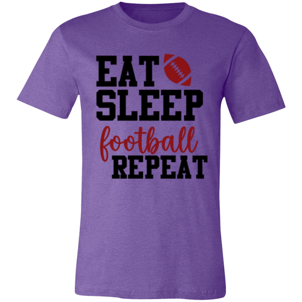 Eat Sleep Football Repeat - Unisex Jersey Short-Sleeve T-Shirt