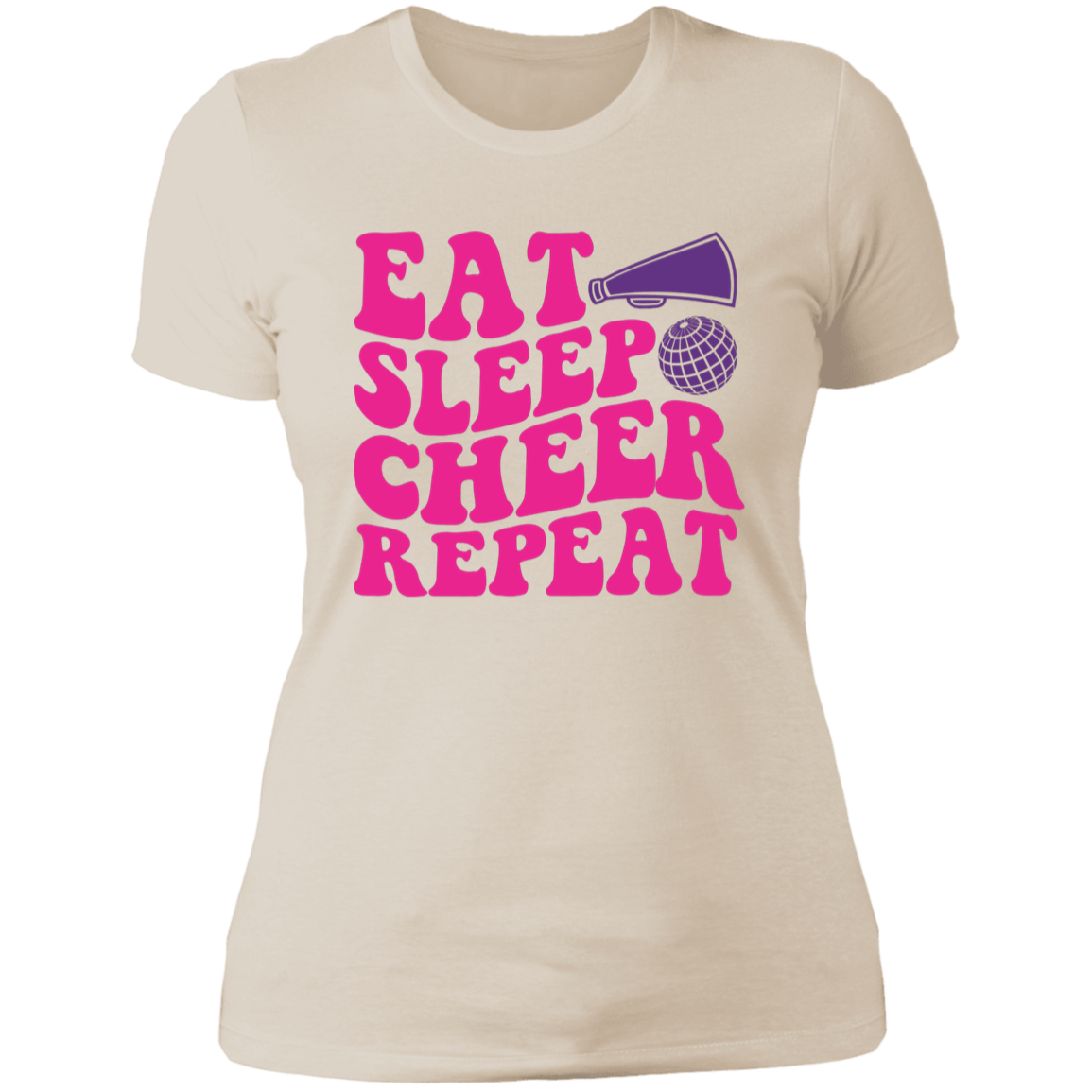 Eat Sleep Cheer Repeat - Ladies' Boyfriend T-Shirt