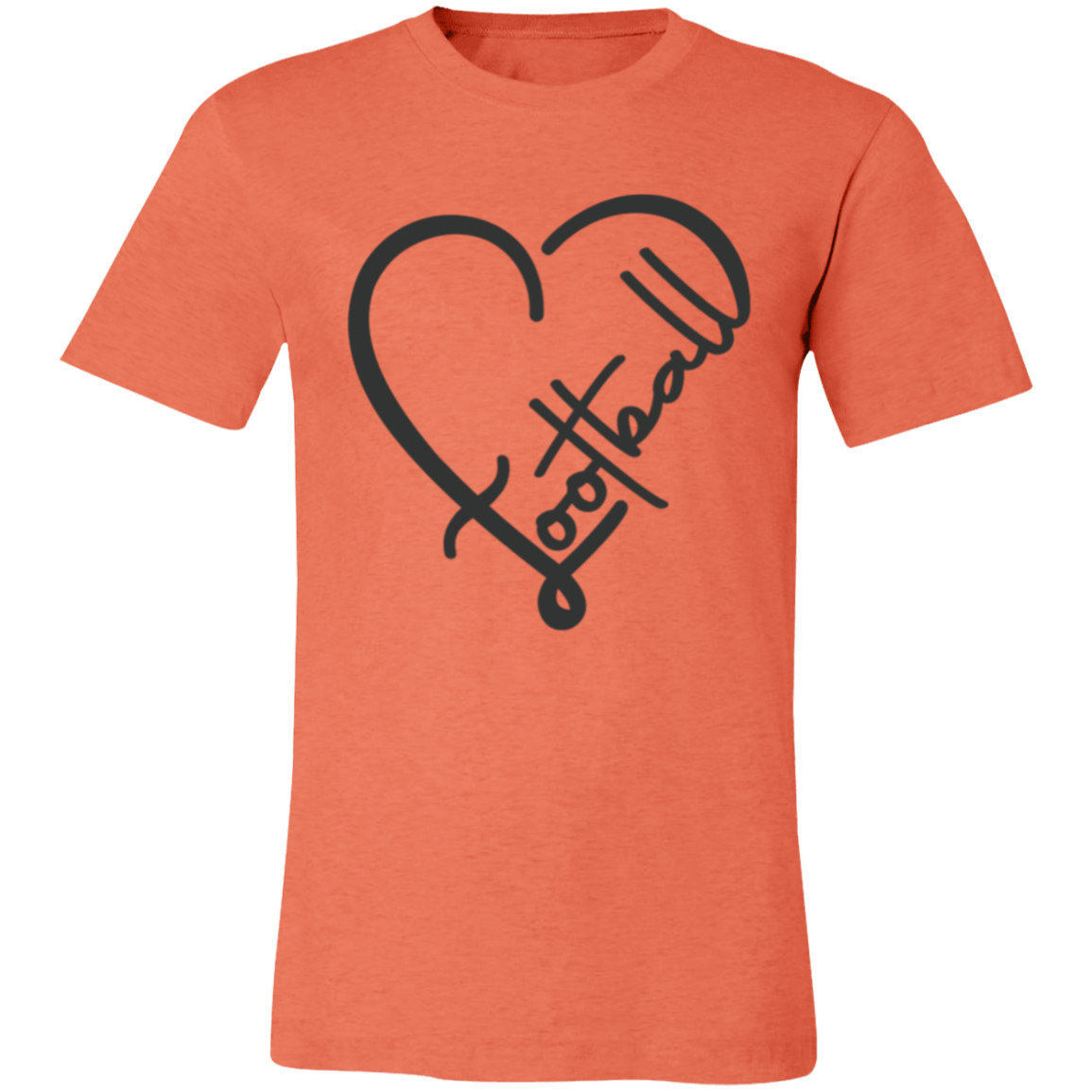 Football (Heart) - Unisex Jersey Short-Sleeve T-Shirt