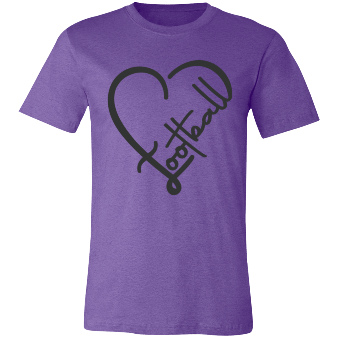 Football (Heart) - Unisex Jersey Short-Sleeve T-Shirt