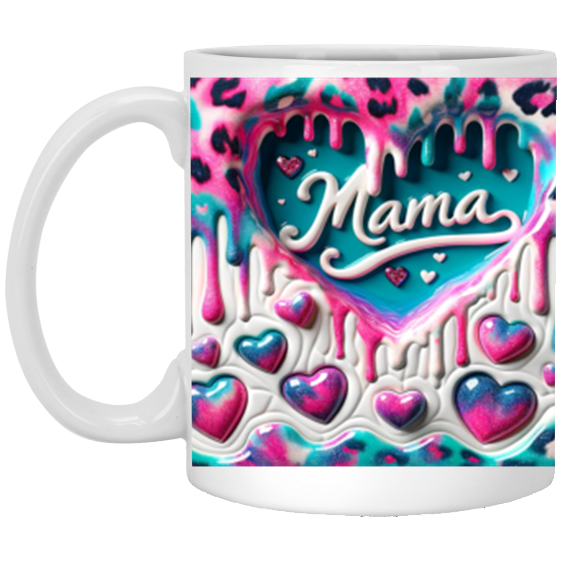 Mama 3D Design12 - 11oz White Mug