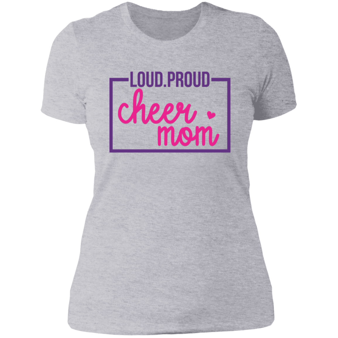 Loud Proud Cheer Mom - Ladies' Boyfriend T-Shirt