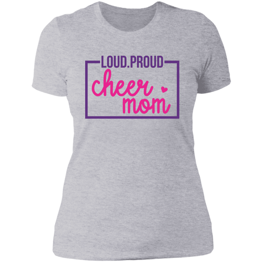 Loud Proud Cheer Mom - Ladies' Boyfriend T-Shirt