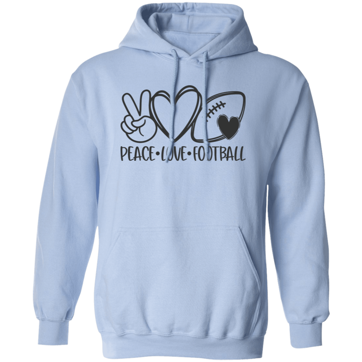 Peace Love Football - Pullover Hoodie