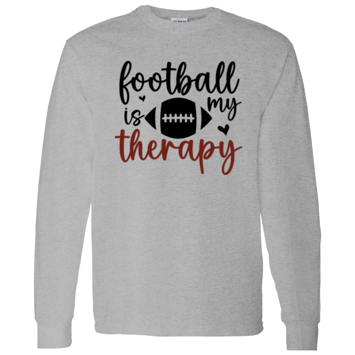 Football Is My Therapy - LS T-Shirt 5.3 oz.