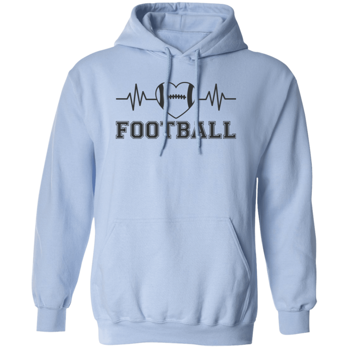 Football Heartbeat - Pullover Hoodie