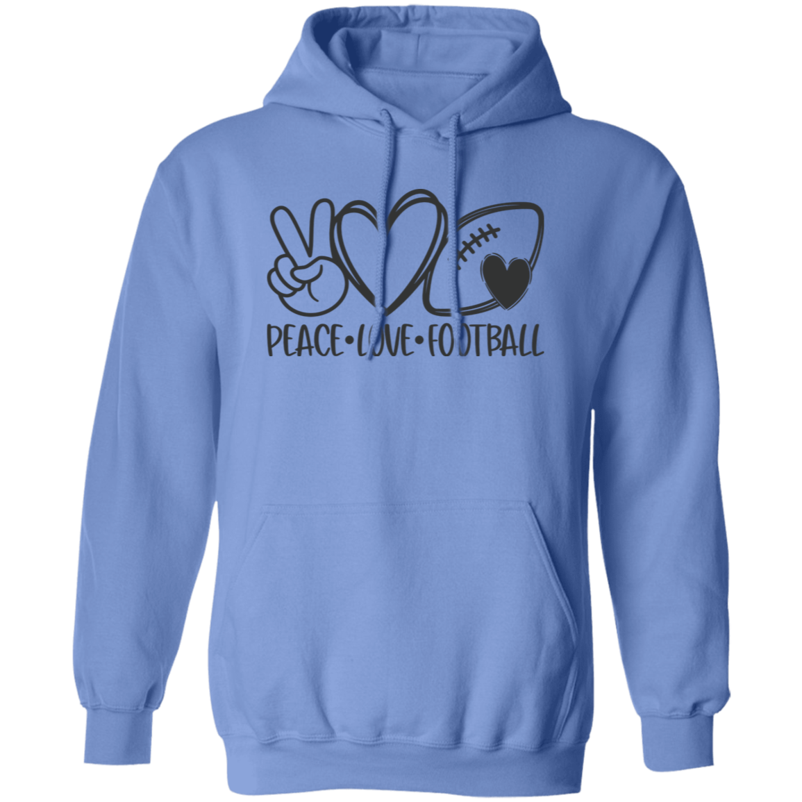 Peace Love Football - Pullover Hoodie