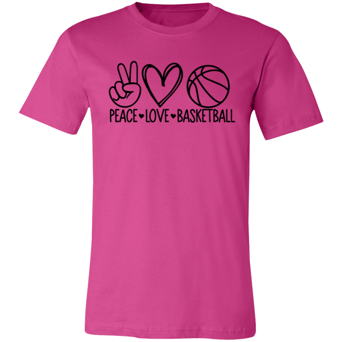 Peace Love Basketball - Unisex Jersey Short-Sleeve T-Shirt