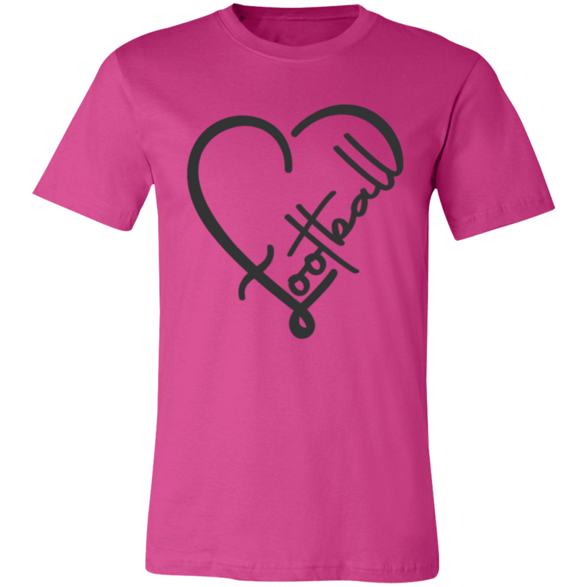 Football (Heart) - Unisex Jersey Short-Sleeve T-Shirt