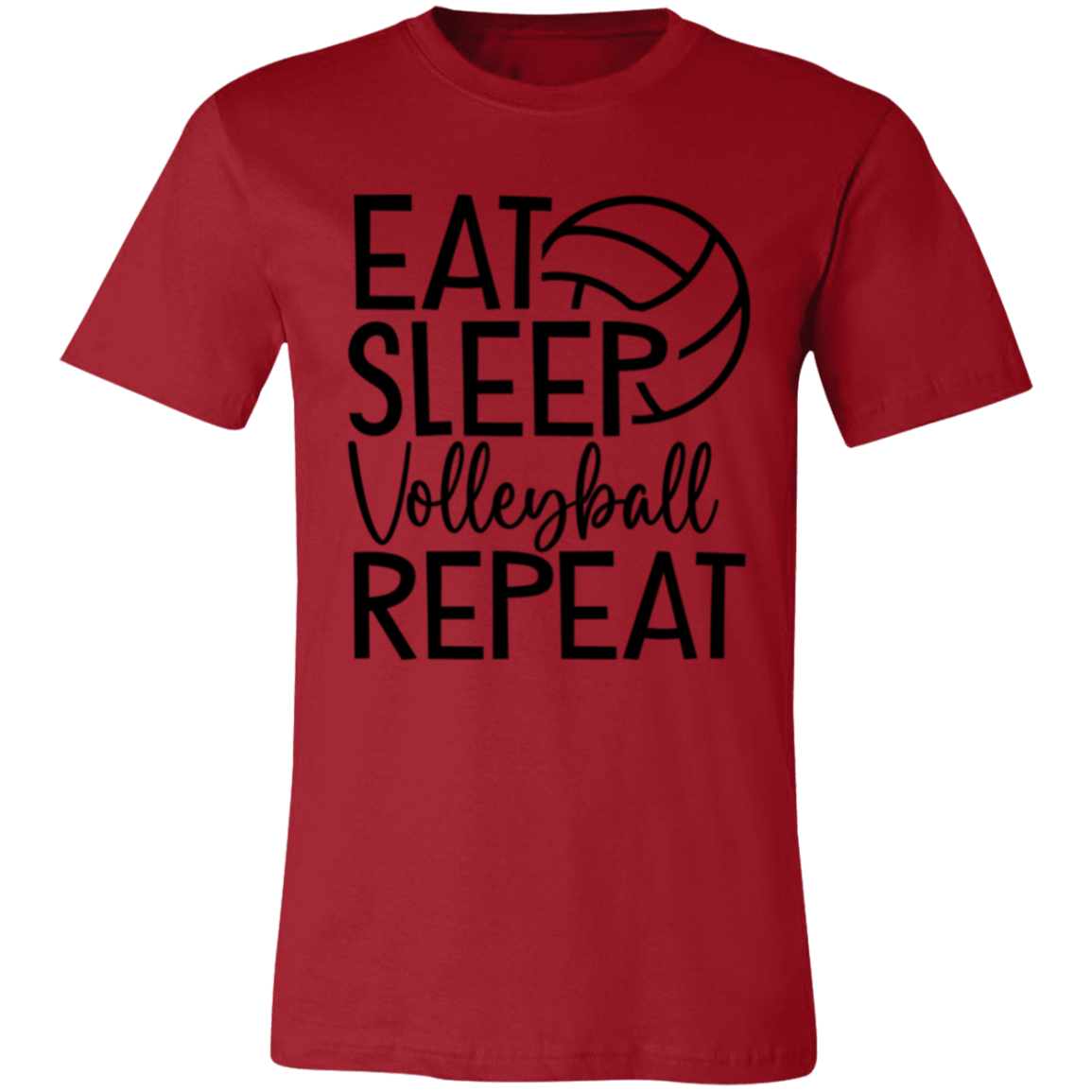 Eat Sleep Volleyball Repeat Unisex Jersey Short-Sleeve T-Shirt