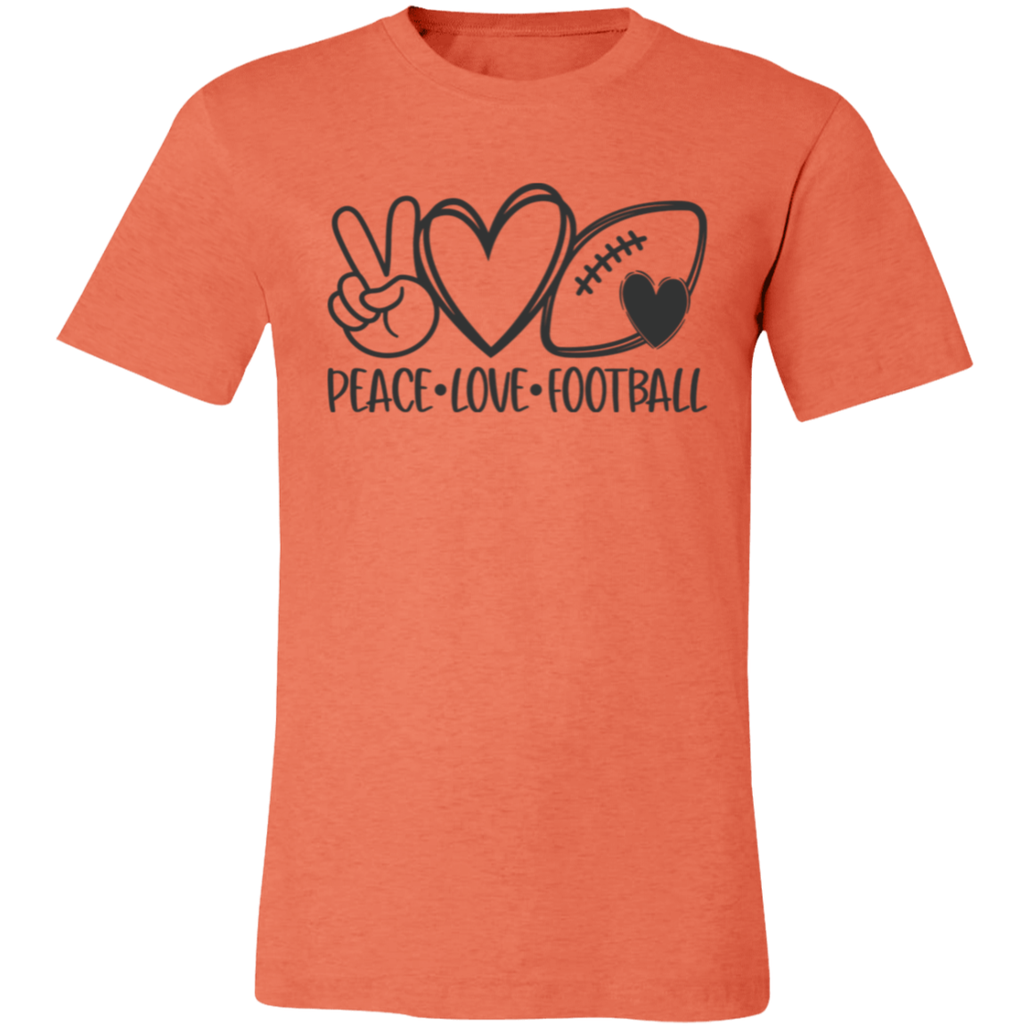 Peace Love Football - Unisex Jersey Short-Sleeve T-Shirt