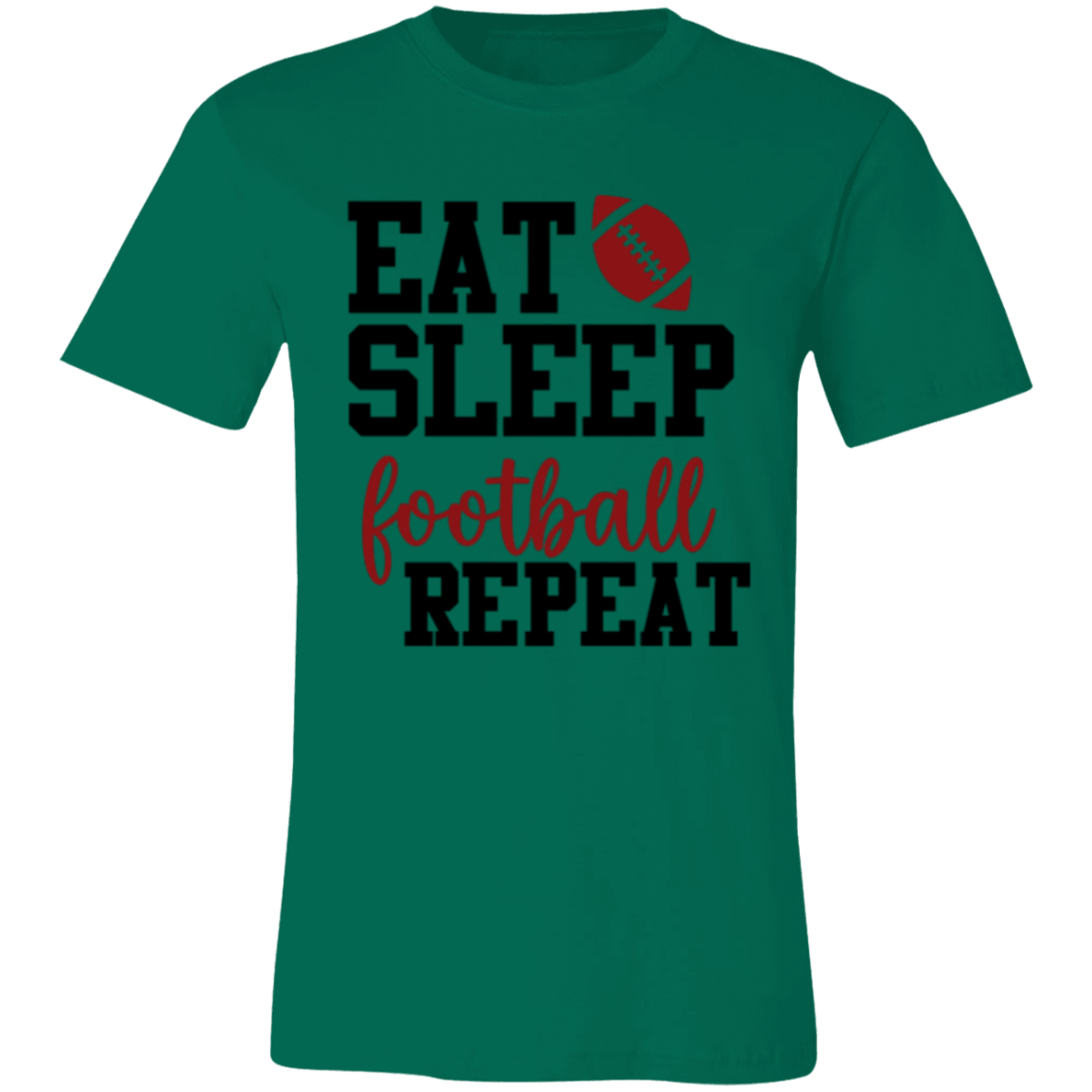 Eat Sleep Football Repeat - Unisex Jersey Short-Sleeve T-Shirt