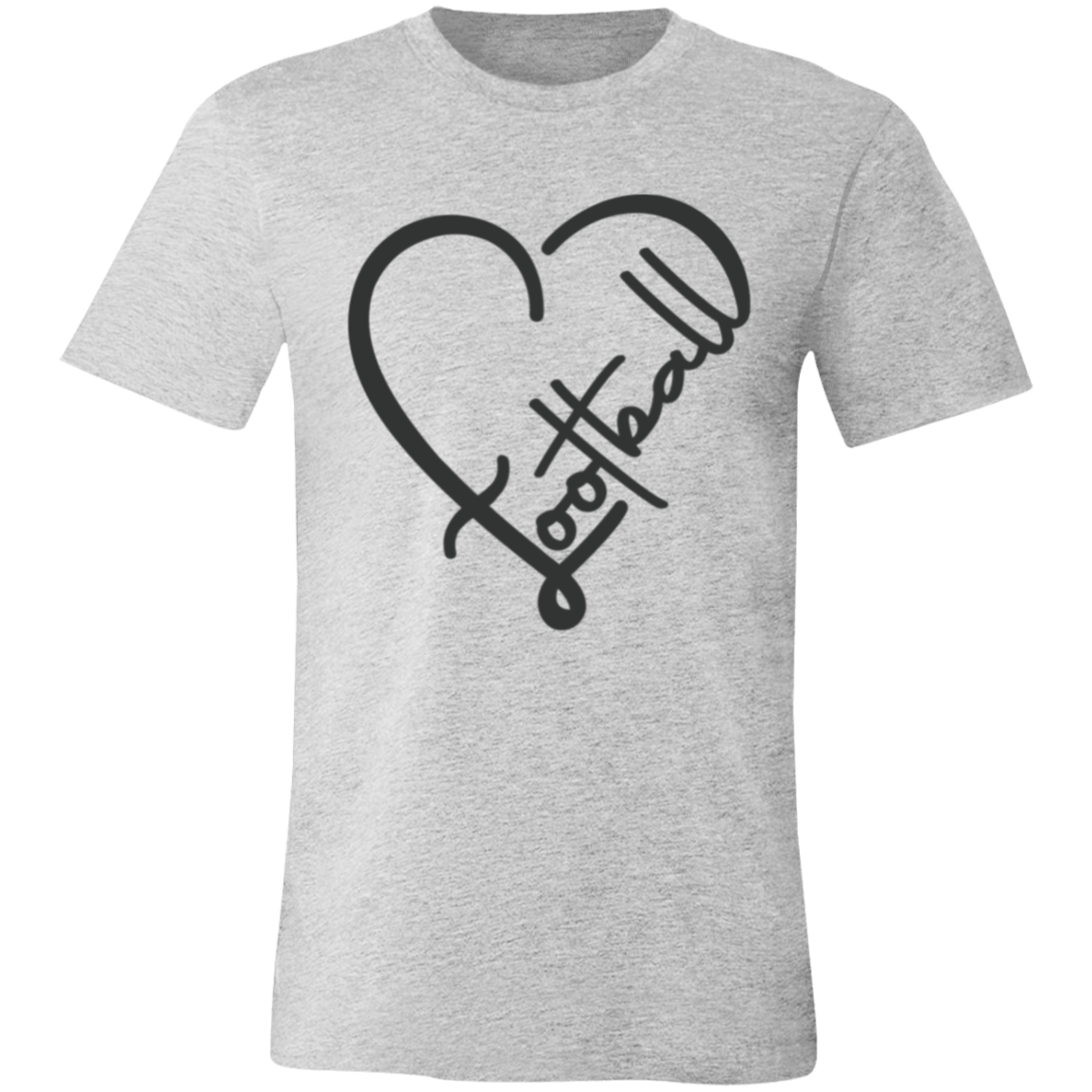 Football (Heart) - Unisex Jersey Short-Sleeve T-Shirt