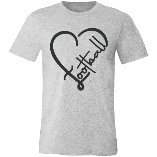 Football (Heart) - Unisex Jersey Short-Sleeve T-Shirt