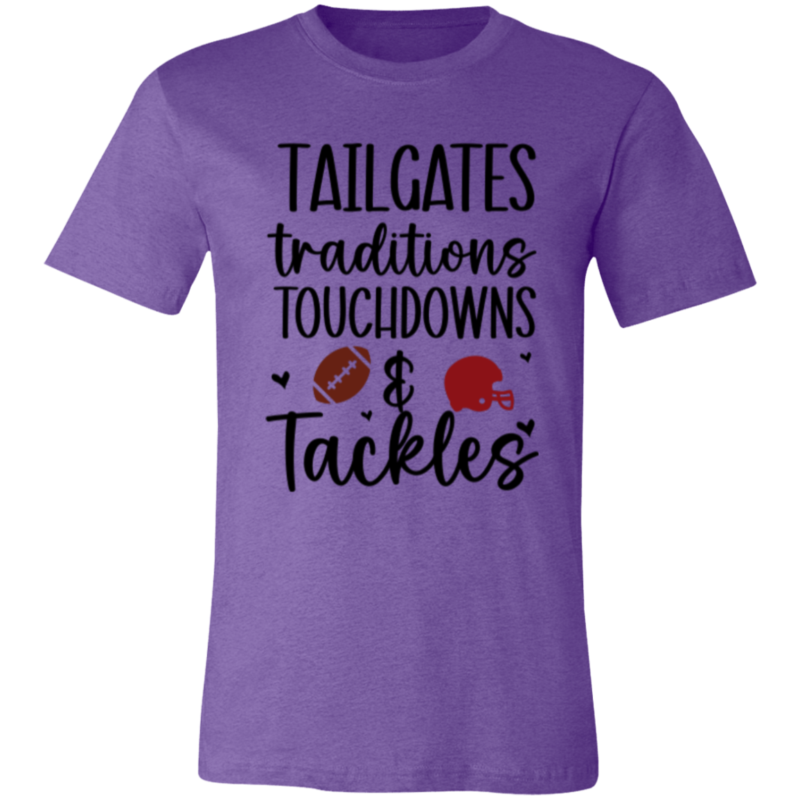 Tailgates, Traditions, Touchdowns & Tackles - Unisex Jersey Short-Sleeve T-Shirt