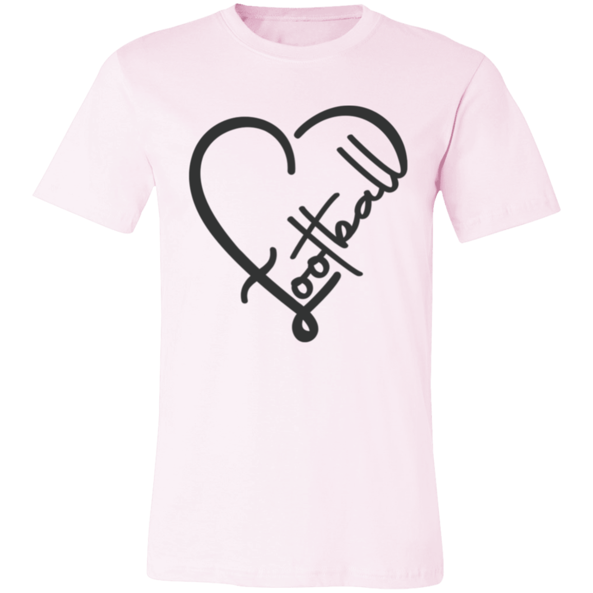 Football (Heart) - Unisex Jersey Short-Sleeve T-Shirt