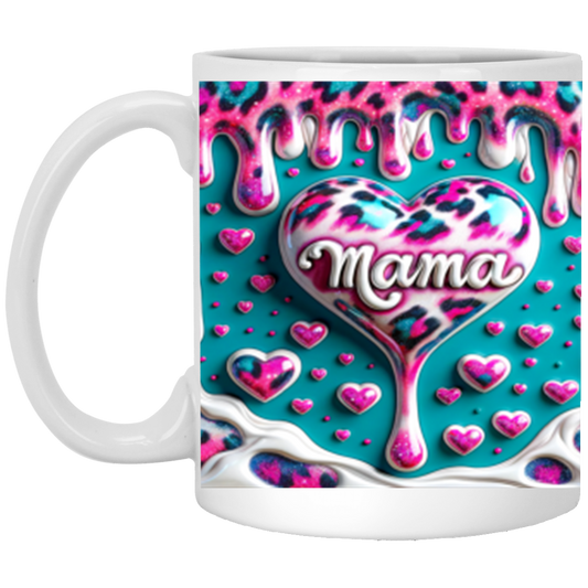 Mama 3D Design4 - 11oz White Mug