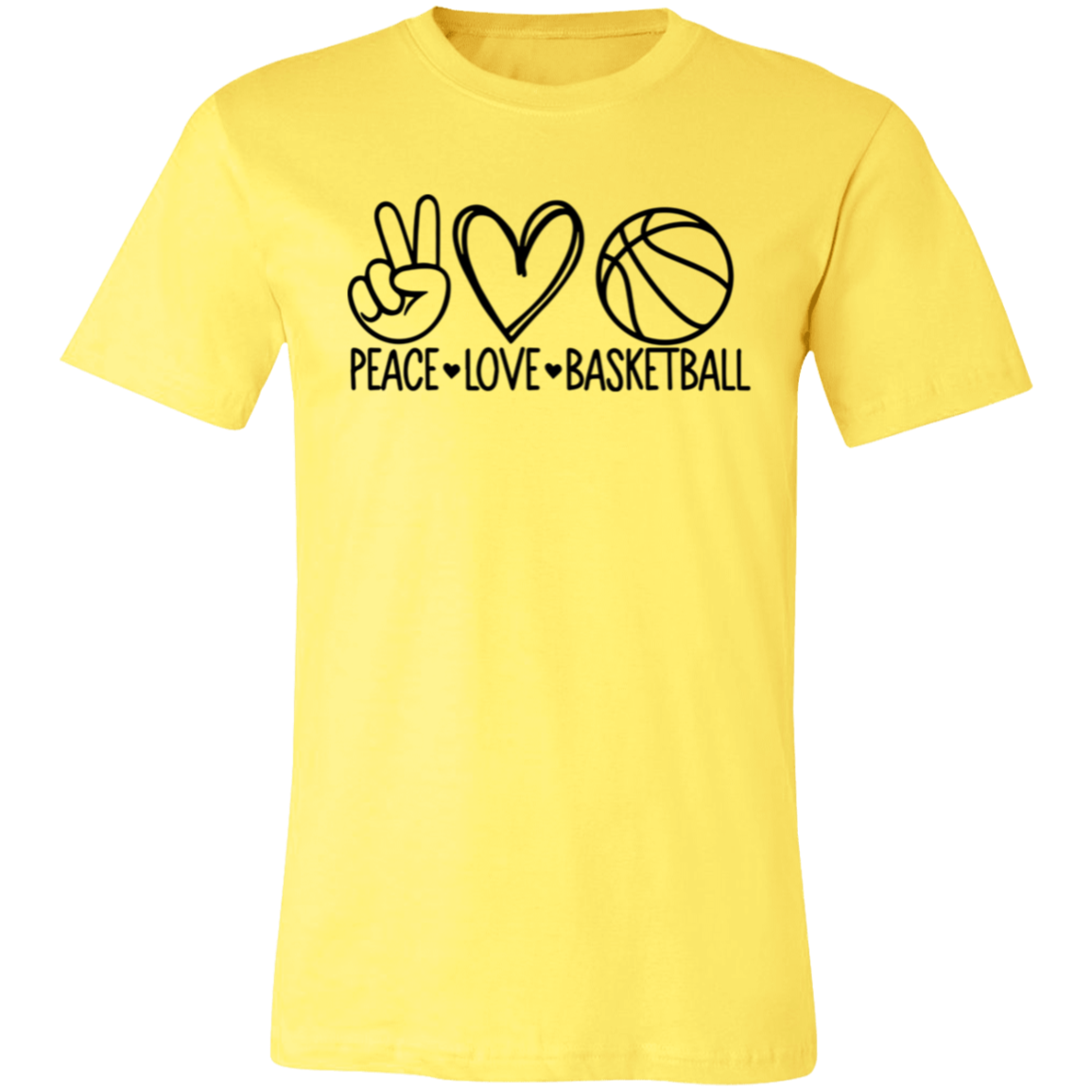 Peace Love Basketball - Unisex Jersey Short-Sleeve T-Shirt