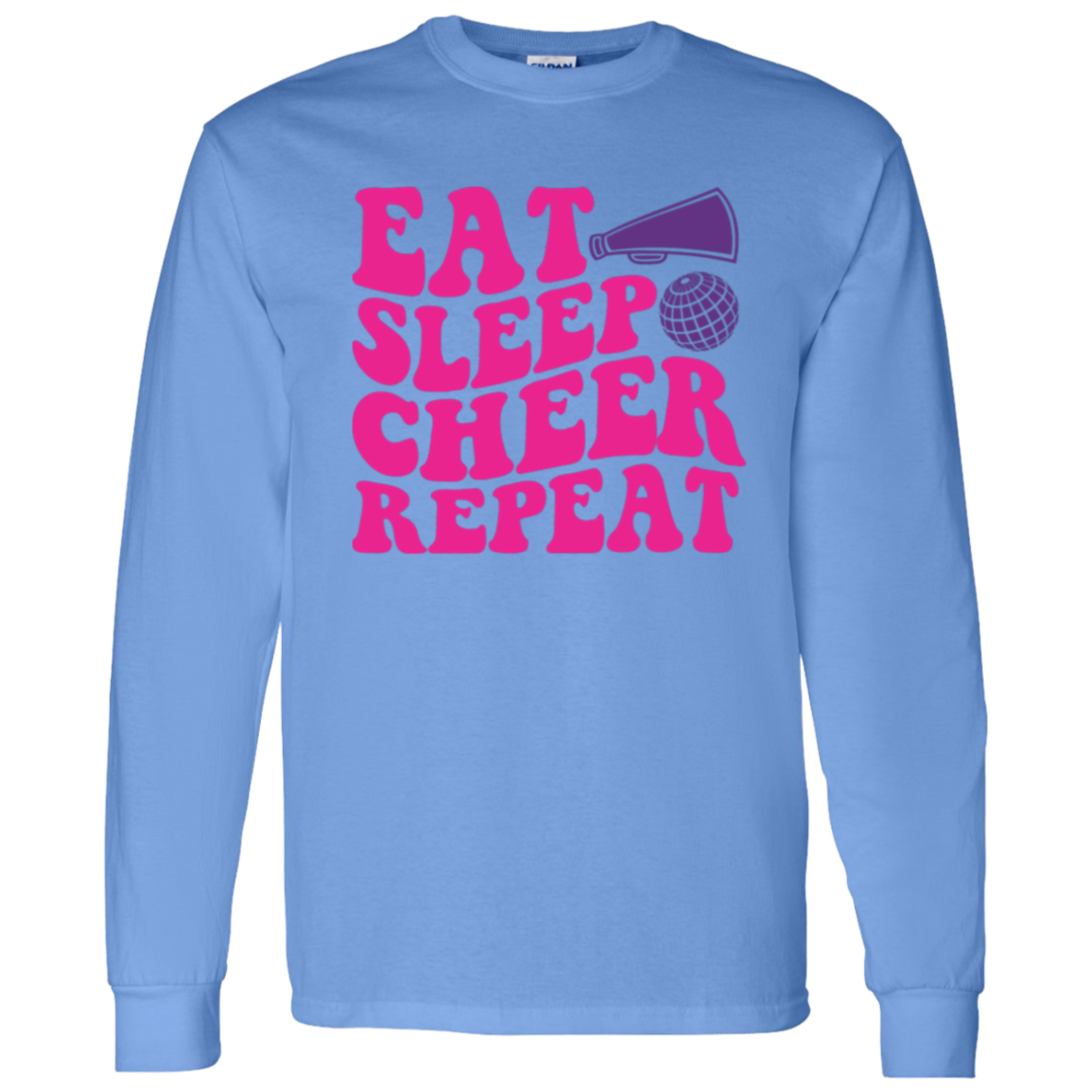 Eat Sleep Cheer Repeat - LS T-Shirt 5.3 oz.