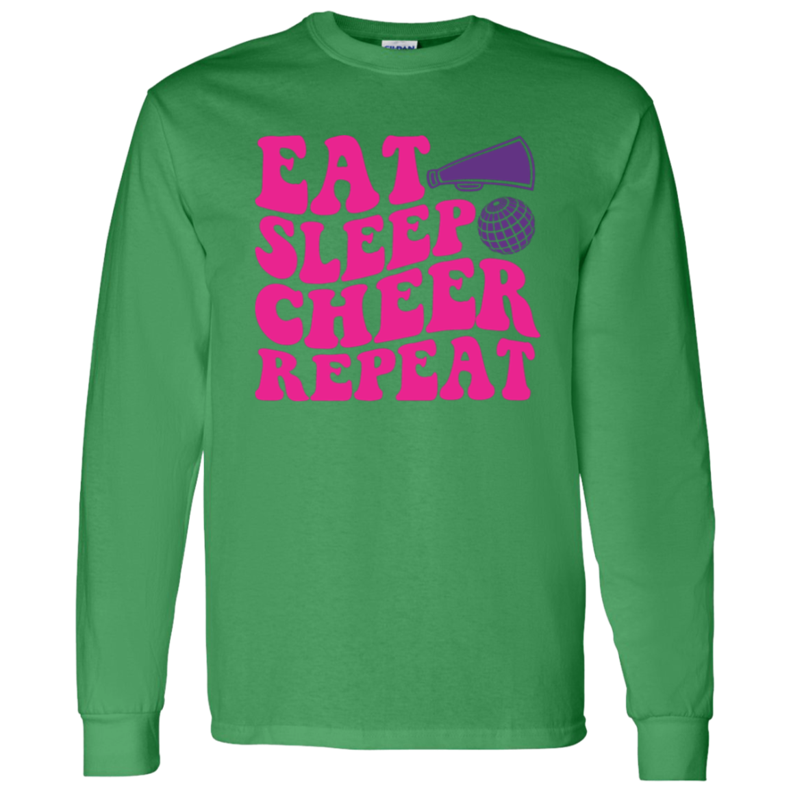 Eat Sleep Cheer Repeat - LS T-Shirt 5.3 oz.