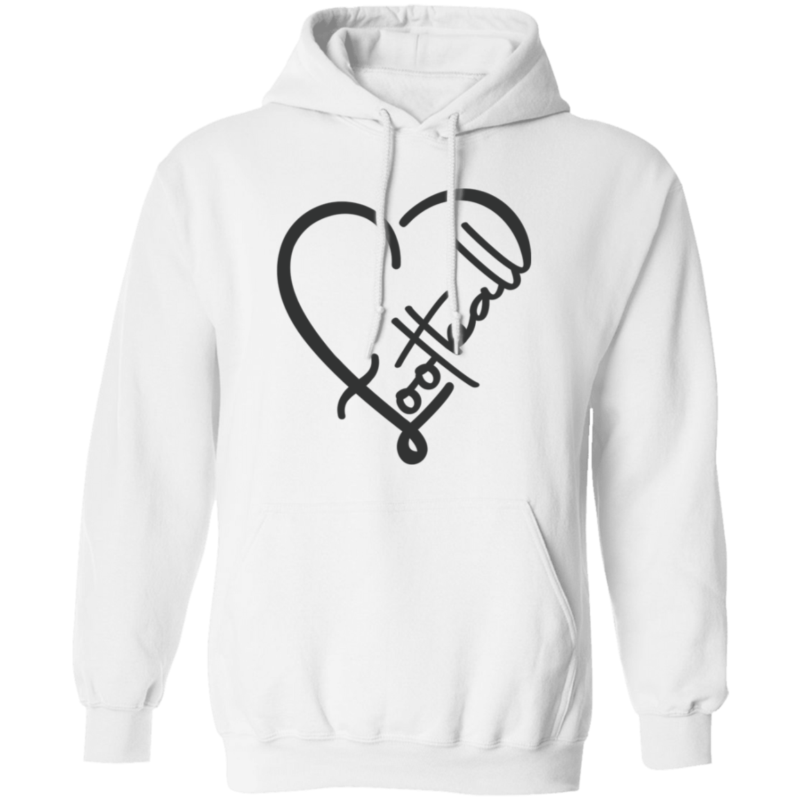 Football (Heart) - Pullover Hoodie