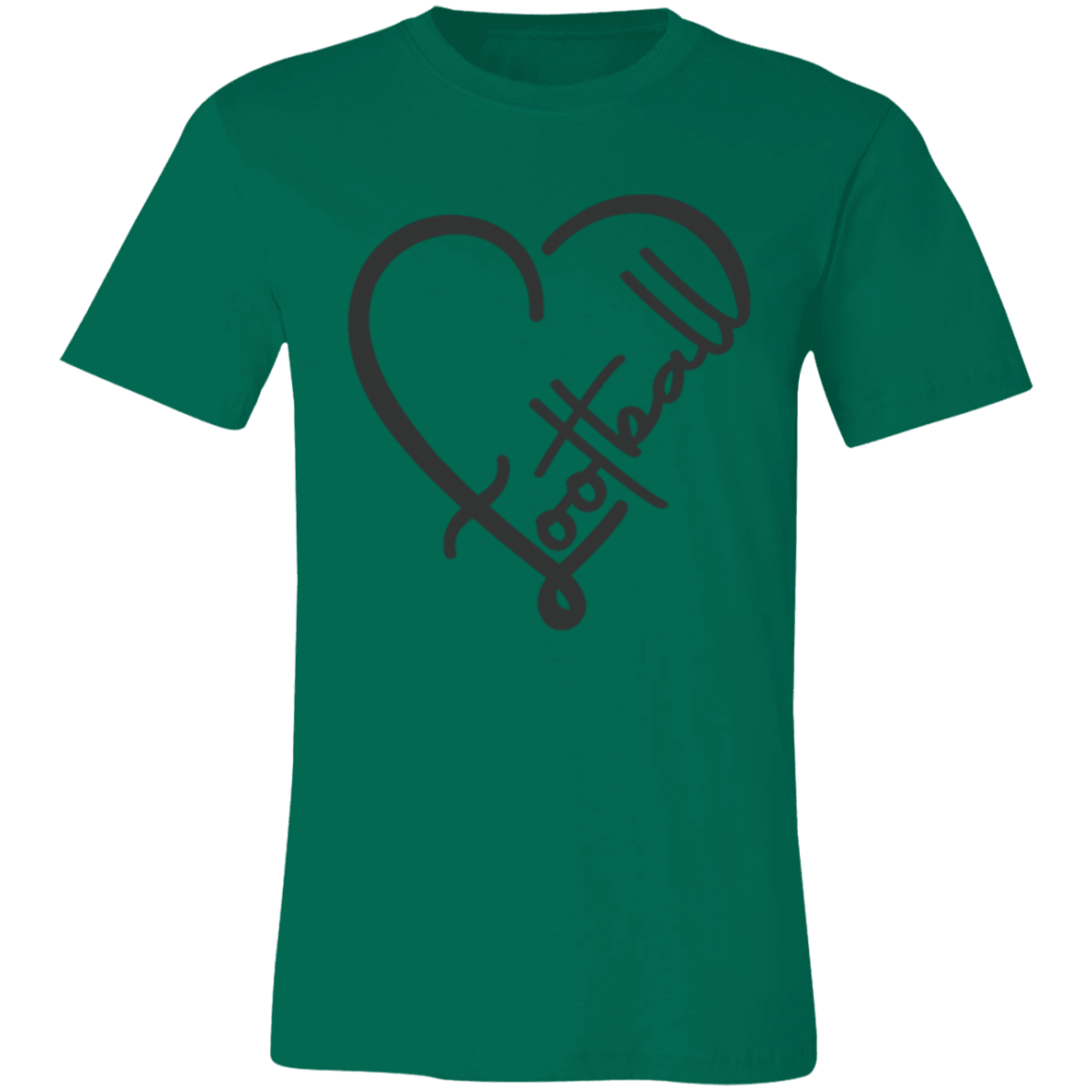 Football (Heart) - Unisex Jersey Short-Sleeve T-Shirt