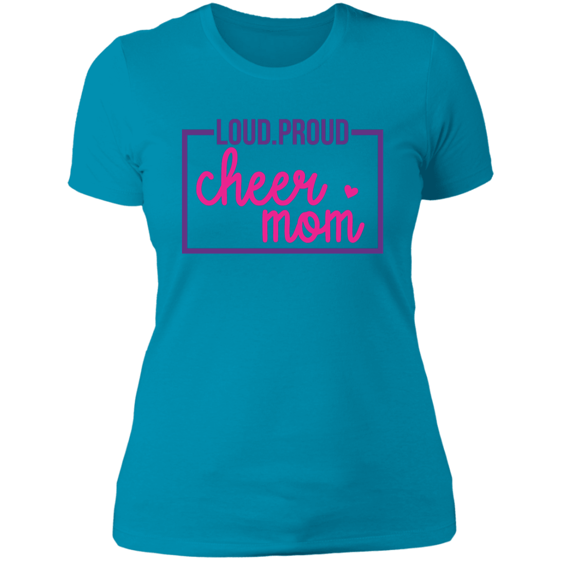 Loud Proud Cheer Mom - Ladies' Boyfriend T-Shirt