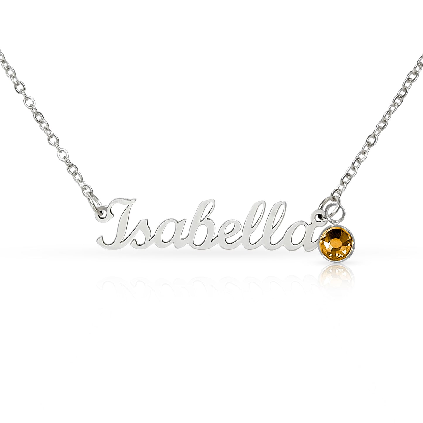 Personalized Name Necklace with Birthstone — Her Name. Her Birthstone. Her Story.