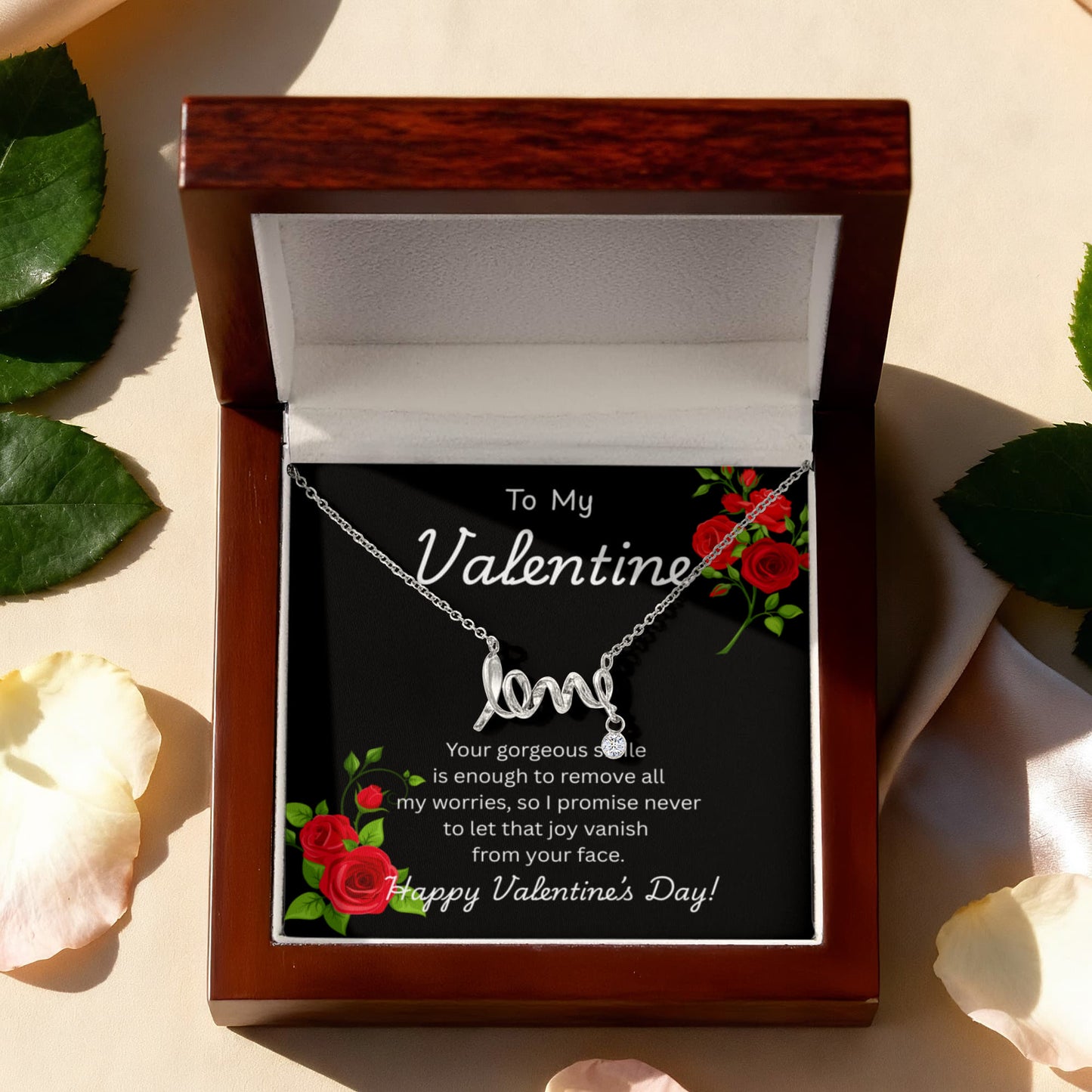 To My Valentine Love Necklace