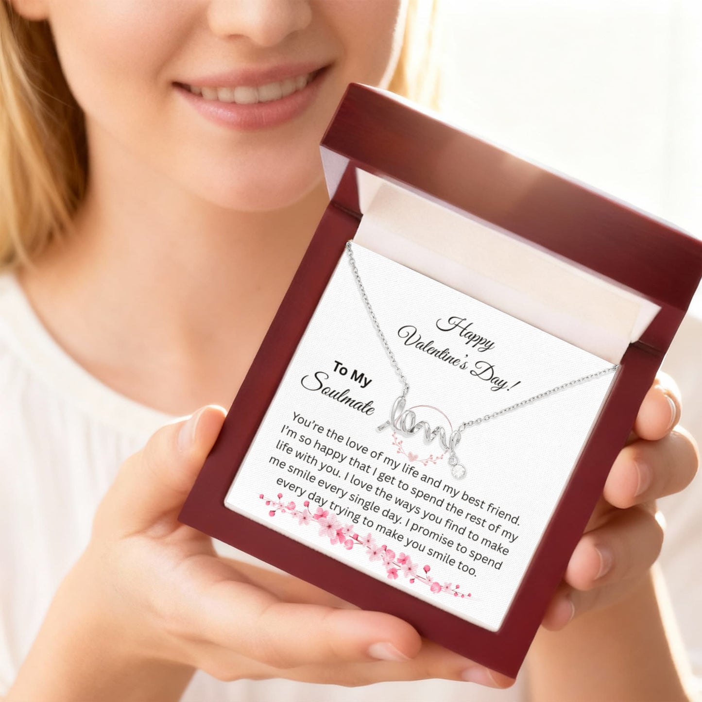 To My Soulmate on Valentine's Day Love Necklace