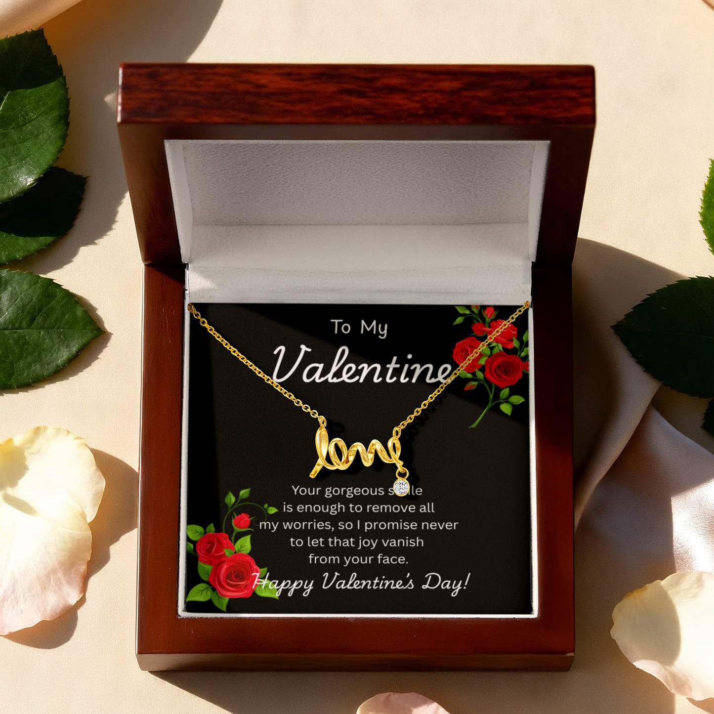 To My Valentine Love Necklace