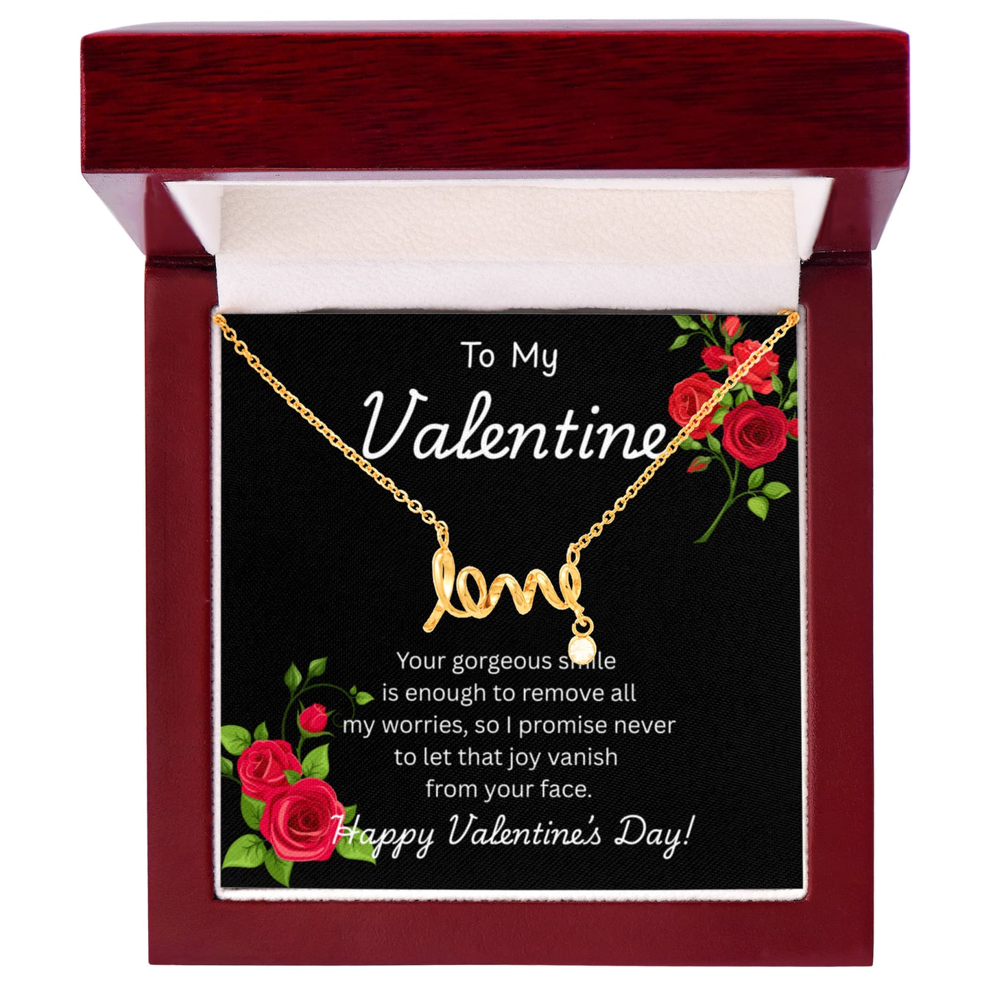 To My Valentine Love Necklace