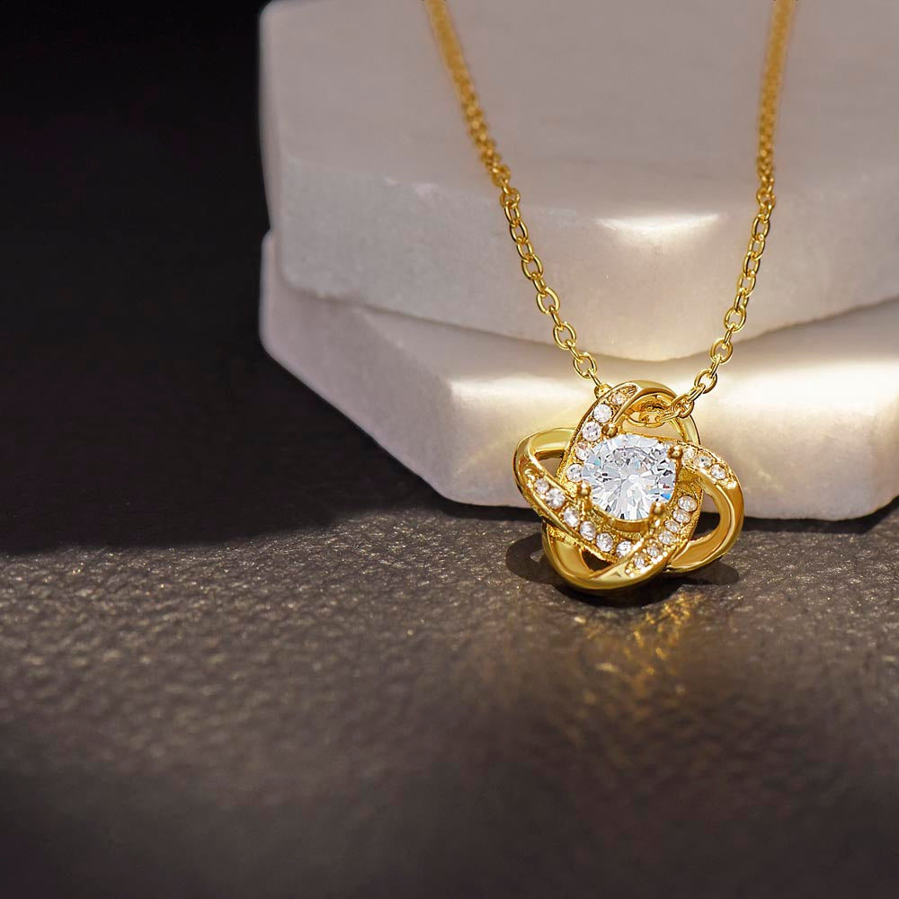 To My Valentine Love knot Necklace