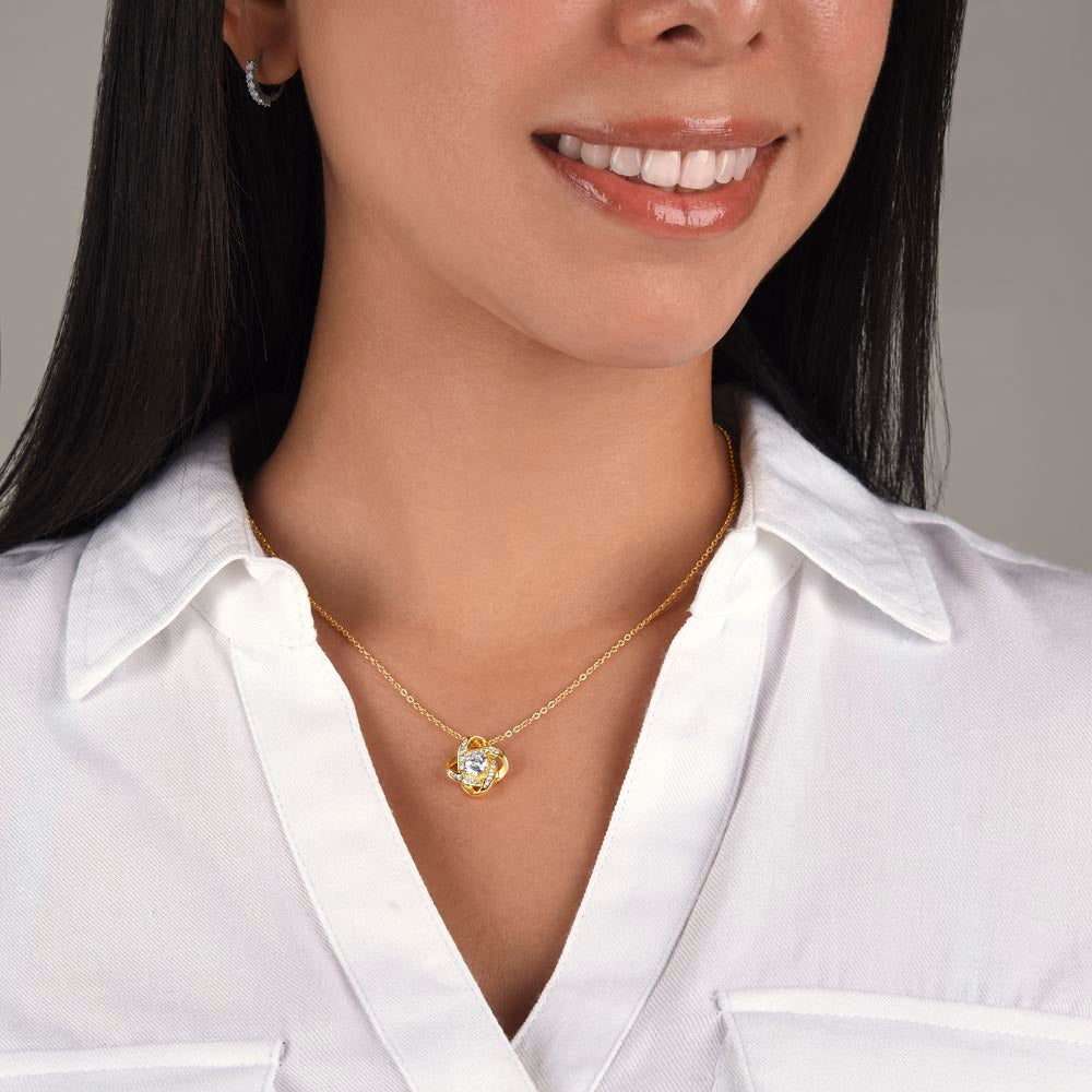 To My Valentine Love knot Necklace