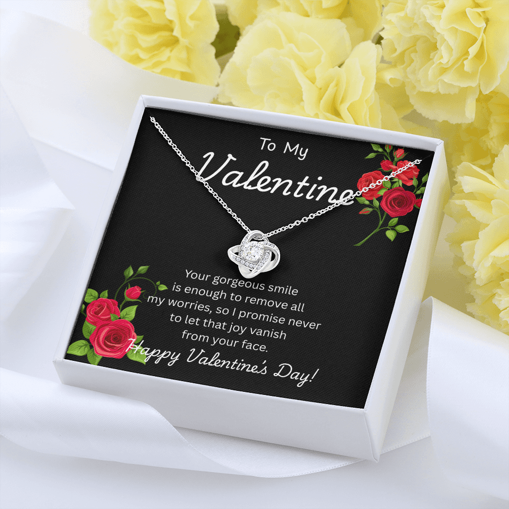 To My Valentine Love knot Necklace