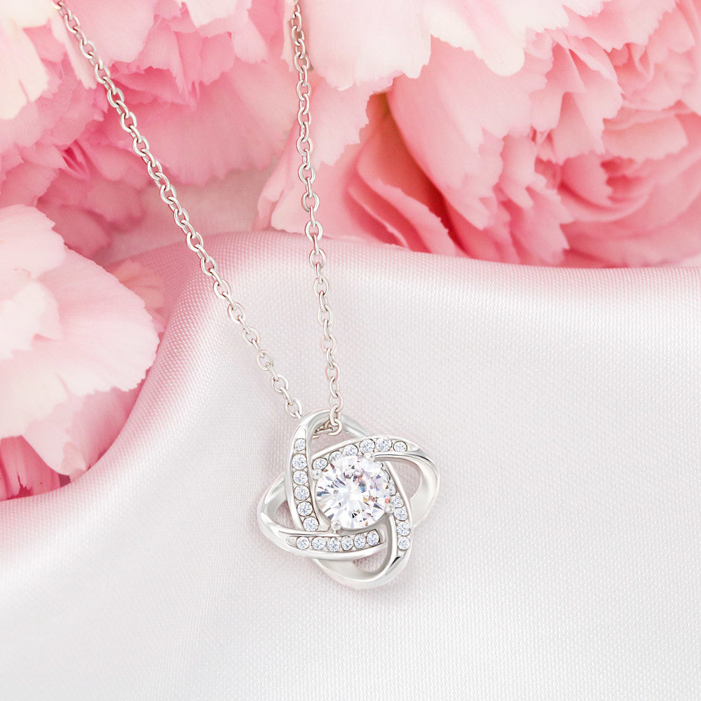 To My Soulmate My Heart on Valentine's Day Love Knot Necklace