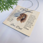 To My Daughter Necklace from Dad – Sentimental Lion Message Card Gift